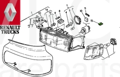 Фіксатор фари Renault Premium, — Зображення 2