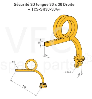 Стійка 3D довга, права 30х30 — Photo 2